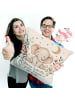 Mr. & Mrs. Panda Kopfkissen Elefant ruhig Design mit Spruch in Weiß