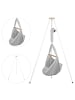 Schmusewolke Federwiege mit Tipi, Schafwolle Matratze, in Bio Grey