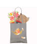 Mr. & Mrs. Panda Canvas Tasche Rotkehlchen Federn ohne Spruch in Light Grey