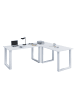 VCM  U Schreibtisch Eckschreibtisch L Form 130x130x50 in Weiß / Weiß