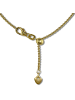 SilberDream 925 Silber vergoldet (Gelbgold 333) Damen SilberDream Halsketten Herz  ca. 45cm