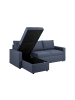 ebuy24 Schlafsofa Sander Blau 218 x 155 cm