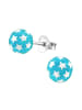Alexander York Ohrstecker BALL STERNE türkis in 925 Sterling Silber, 2-tlg. in silver