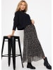 SASSYCLASSY Langer Chiffon Rock in Schwarz