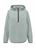 Hessnatur Fleece Hoodie in mattgrün
