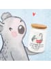 Mr. & Mrs. Panda Zuckerdose Pinguin mit Kind mit Spruch in Weiß