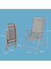 SONGMICS Gartenstuhl Sandy in Grau - (B)70 x (H)106 x (T)56 cm