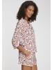 VIVANCE DREAMS Pyjamaoberteil in orange-weiß-gemustert