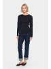 SAINT TROPEZ Langarm-Bluse AsterSZ Slim fit in Black
