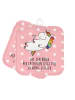 Mr. & Mrs. Panda Topfhandschuhe Einhorn Blümchentail mit Spruch in Rot Pastell