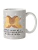 Mr. & Mrs. Panda Kindertasse Igel händchenhaltend mit Spruch in Grau Pastell