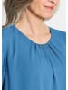 GOLDNER Jerseybluse mit Falten-Details in blau