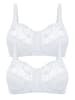 Felina 2er Pack BH ohne Bügel in weiss weiss
