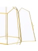 relaxdays Pflanzenterrarium "geometrisch" in Gold - (B)18 x (H)26 x (T)15 cm
