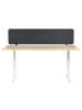 Beliani Schreibtischtrennwand ZIGGY in Grau - (W) 160 x (H) 40 x (L) 2 cm