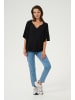 Kaffe Bluse kurzarm KAmona Loose fit in Black Deep