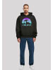 F4NT4STIC Heavy Hoodie I BELIEVE UFO Alien Raumschiff Retro in schwarz