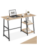 tectake Schreibtisch Paisley 120 x 50 x 73,5 cm, Industrial Holz hell, Eiche Sonoma