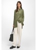 WALL London Long-Bluse mit Seitenahttaschen in olive