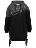 Ulla Popken Hoodie-Shirt in schwarz