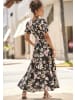 LASCANA Maxikleid in schwarz bedruckt