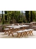 Beliani 7-tlg Gartentisch Set OLBIA in Weiß/Braun