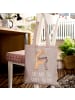 Mr. & Mrs. Panda Tote Bag Sei du Mutig mit Spruch in Braun Pastell