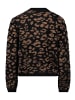 BETTY & CO Strick-Cardigan mit Jacquard in Black/Camel