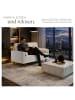 tectake Sofa Skagen, 135 x 76 x 85 cm, Samtoptik creme