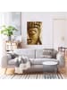 WALLART Stoffbild mit Posterleisten - Vintage Buddha in Gold