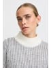 ICHI Strickpullover langarm IHKAMARA Loose fit in Dark grey melange