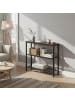 relaxdays Konsolentisch in Braun/ Schwarz - (B)800 x (H)75 x (T)23 cm