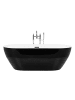 Beliani Freistehende Badewannen CARRERA in Schwarz/Silber - (W) 75 x (H) 58 x (L) 150 cm