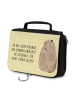 Mr. & Mrs. Panda Beautycase Murmeltier mit Spruch in Gelb Pastell