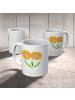 Mr. & Mrs. Panda Mug Blume Sonnenblume ohne Spruch in Weiß