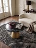 KADIMA DESIGN Couchtisch indischer Marmor, fertig montiert, Modern in Schwarz-Gold