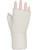 styleBREAKER Fingerlose Strick Handschuhe in Creme