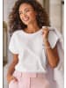 LASCANA Kurzarmshirt in weiß
