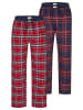 Phil & Co. Berlin  Pyjamahose Classics in navy/bordeaux/rot