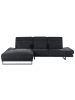 Beliani Ecksofa IKAST in Schwarz - (W) 320 x (H) 105 x (L) 214 cm