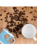 Mr. & Mrs. Panda Camping Emaille Tasse 4. Hochzeitstag Seidenhoc... in Sky Blue