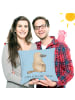 Mr. & Mrs. Panda 40x40 Kissen Schnabeltier Mut mit Spruch in Blau Pastell