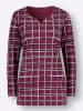 Sieh an! Longshirt in bordeaux-nachtblau-kariert