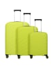 travelite Burano 4 Rollen Kofferset 3-teilig mit Dehnfalte apple green