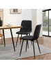en.casa Esszimmerstuhl Elsern 2er Set in Schwarz (H)89cm (B)43cm (T)51cm