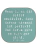 Mr. & Mrs. Panda Tischuntersetzer Spruch Zweifel an sich selbst ... in Meeresbrise