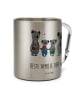 Mr. & Mrs. Panda Outdoor Tasse Koala Familie zwei mit Spruch in Silber
