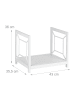 relaxdays Kaminholzregal in Weiß - (B)43 x (H)36 x (T)35,5 cm