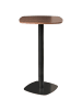 Beliani Stehtisch MORELLA in Schwarz/Braun - (W) 60 x (H) 103 x (L) 60 cm