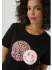 Aniston CASUAL T-Shirt in schwarz-pink-beige-weiß-grau